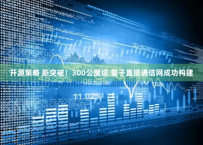 开源策略 新突破！300公里级 量子直接通信网成功构建