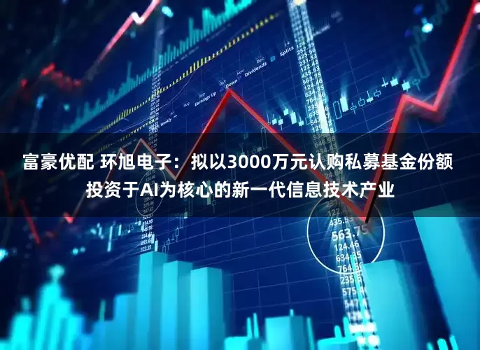 富豪优配 环旭电子：拟以3000万元认购私募基金份额 投资于AI为核心的新一代信息技术产业