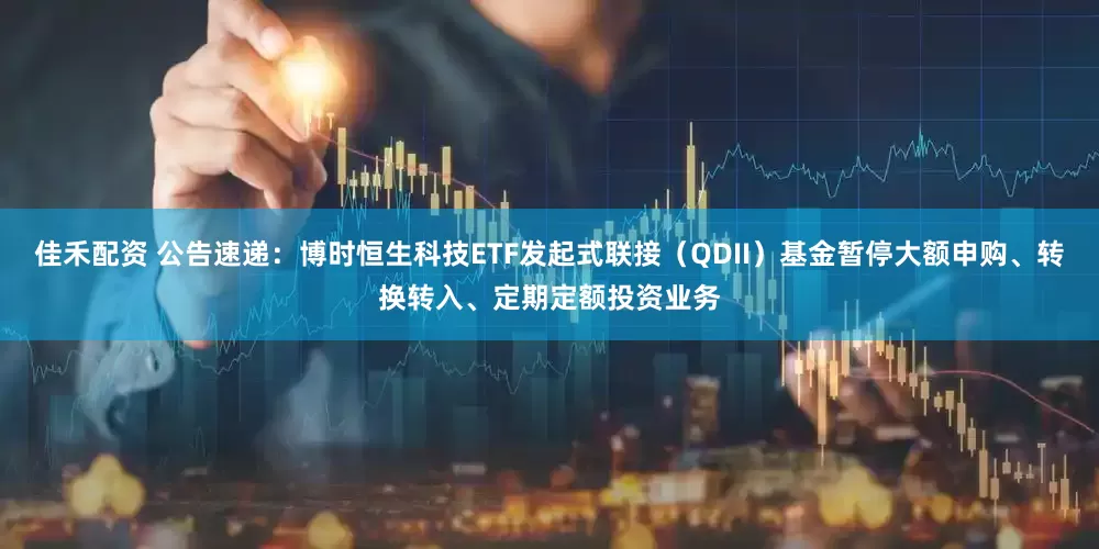 佳禾配资 公告速递：博时恒生科技ETF发起式联接（QDII）基金暂停大额申购、转换转入、定期定额投资业务